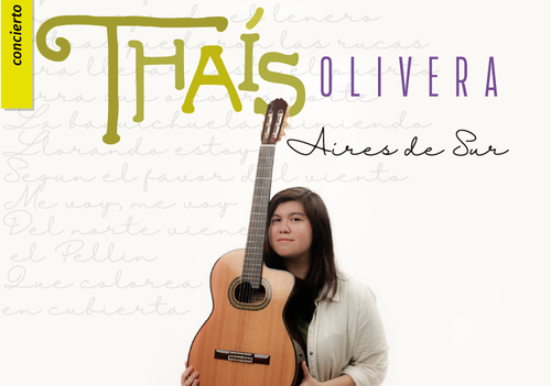 Afiche del evento "Concierto, Thaís Olivera presenta "Aires del Sur""