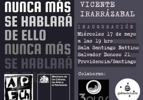 Afiche del evento "Nunca más se hablará de ello"