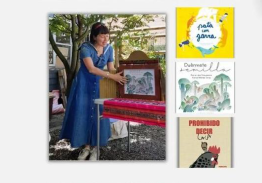 Afiche del evento "Cuentos con kamishibai en la biblioteca regional de Los Lagos"