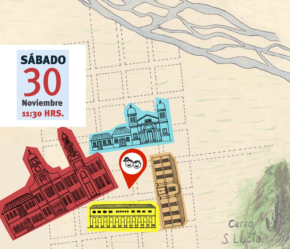 Afiche del evento "DÍA DEL PATRIMONIO PARA NIÑAS Y NIÑOS - Construyamos una ciudad colonial"