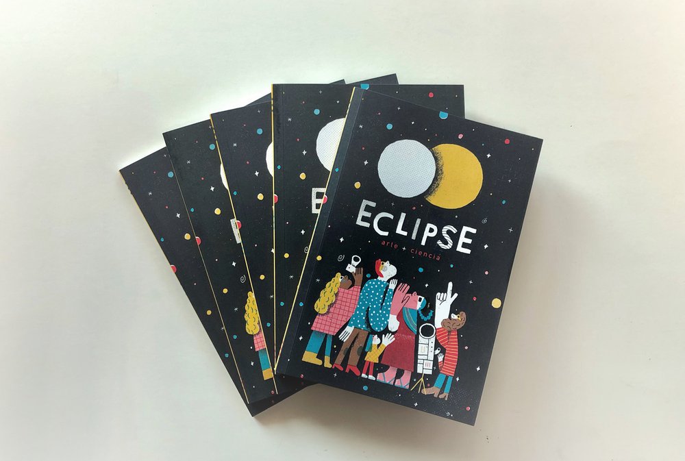 Afiche de "Descarga este libro y descubre la relación entre eclipses, arte y ciencia"