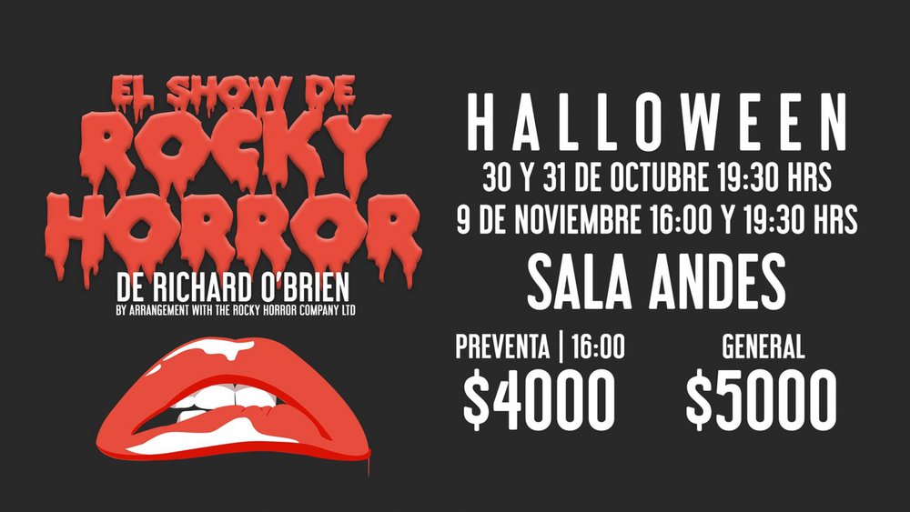 Afiche del evento "El Show de Rocky Horror"