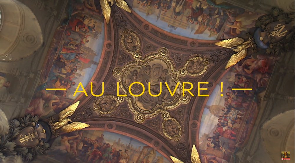 Afiche de "Siéntente en el Museo del Louvre con estos video-recorridos"