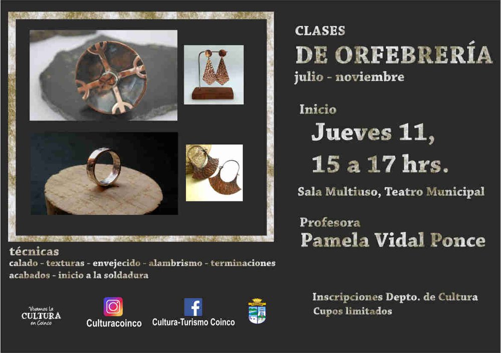 Afiche del evento "TALLER DE ORFEBRERÍA"