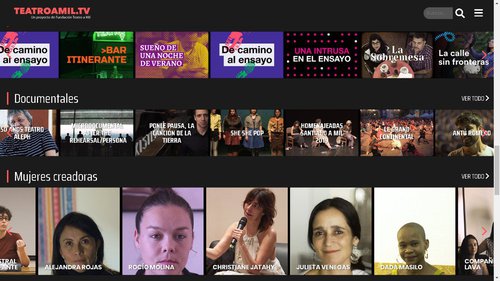 Afiche de "TEATROAMIL.TV, el gran archivo audiovisual de las artes escénicas en Chile"