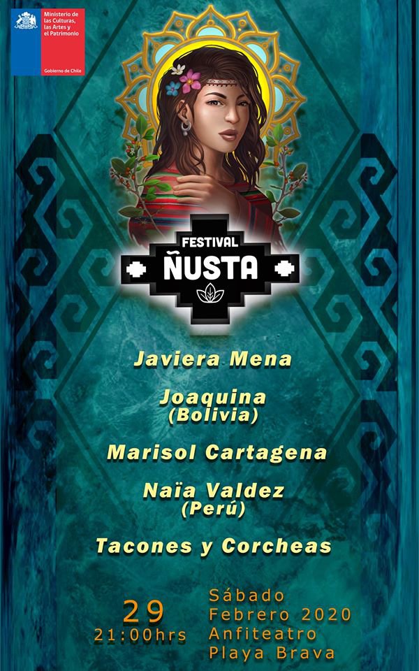 Afiche del evento "FESTIVAL ÑUSTA 2020"