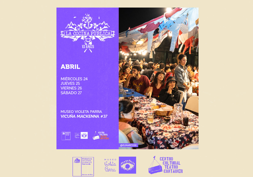 Afiche del evento "La Cocina Pública en el Museo Violeta Parra"