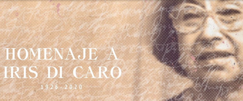 Afiche de "Día del Libro en Tarapacá: Homenaje a Iris Di Caro 1926 - 2020"