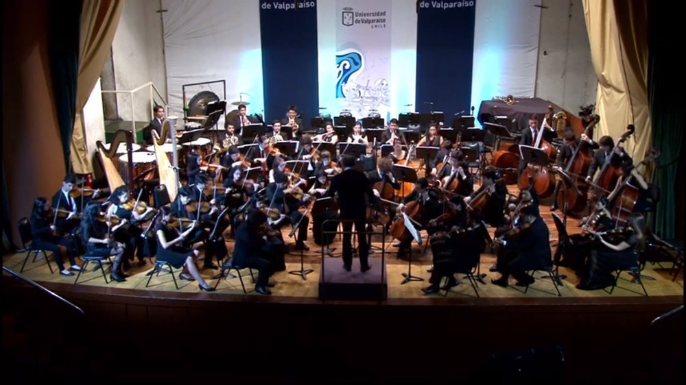 Afiche de "Universidad de Valparaíso presenta sus Temporadas de Orquestas Juveniles en Youtube"